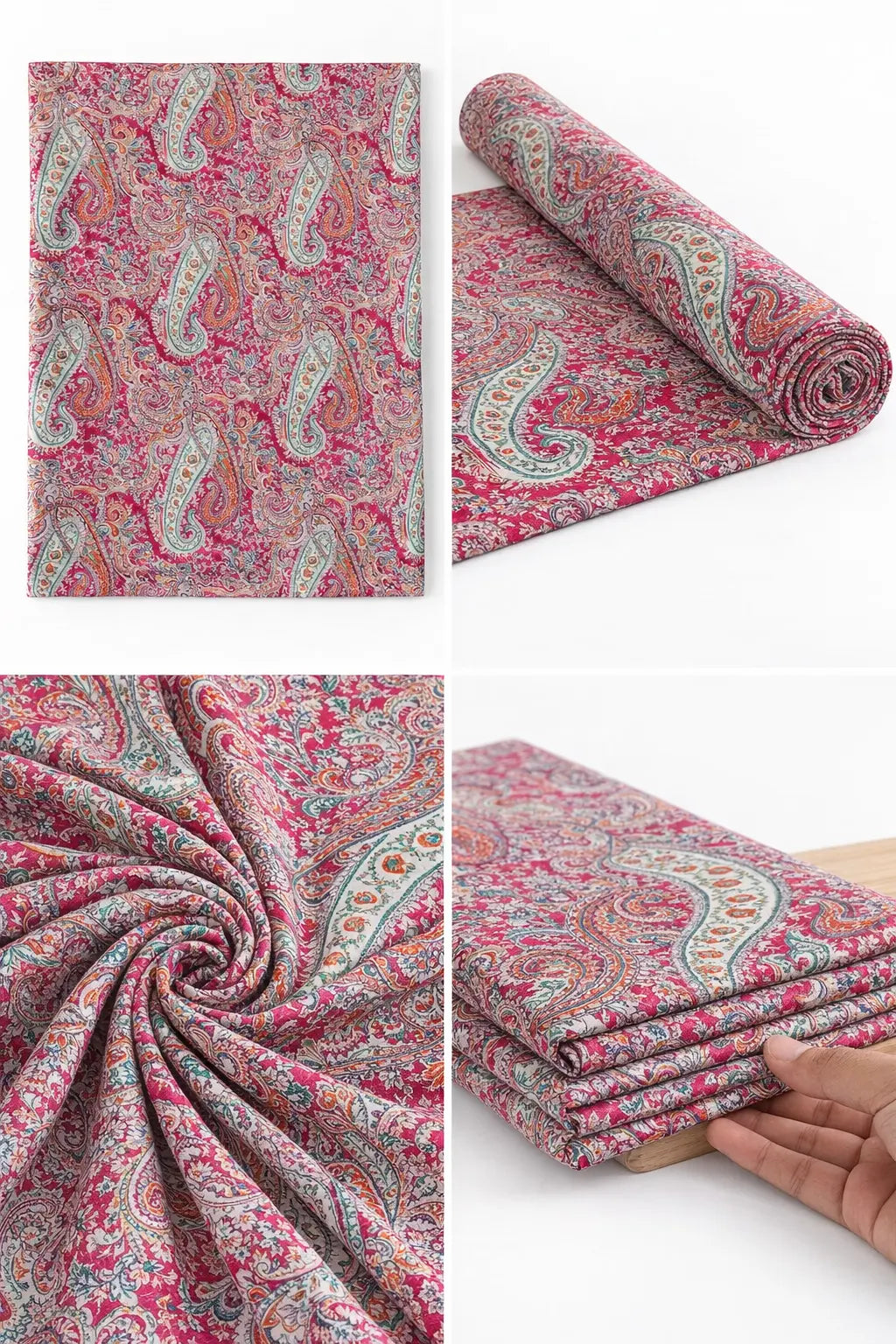 Soft cotton dress material 56 inch — floral ethnic design for anarkali kurti