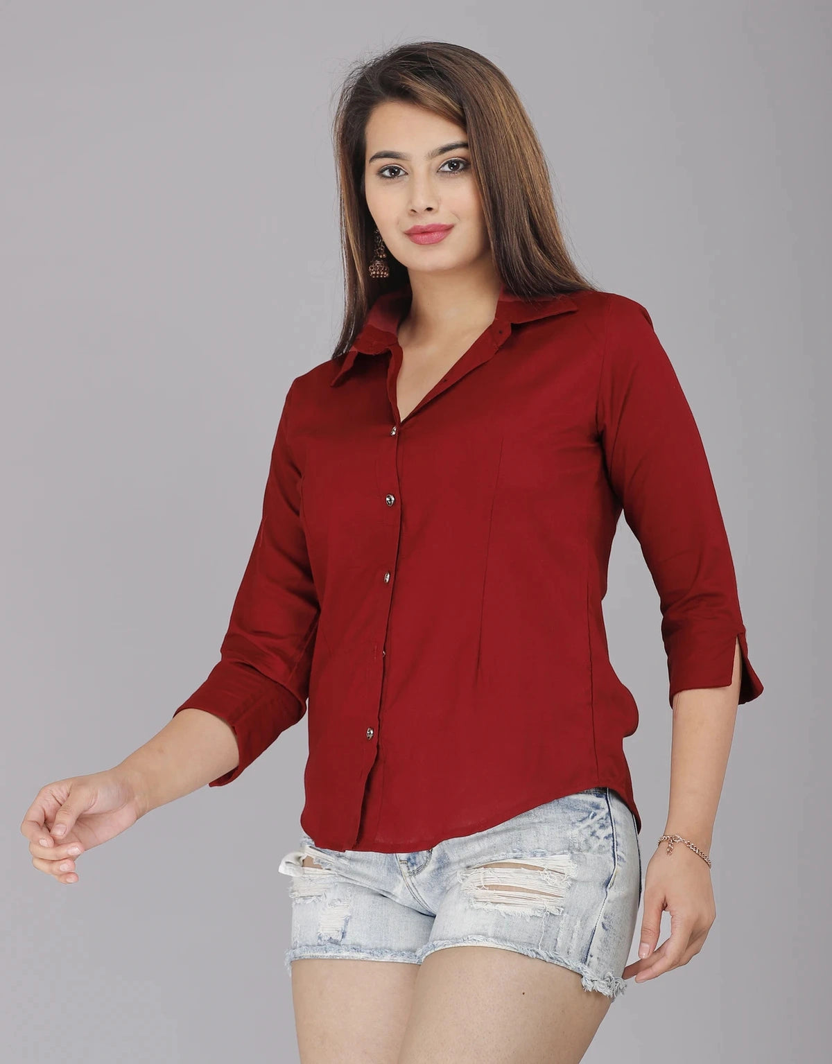 Mustard Yellow Women's Shirt for Women - side