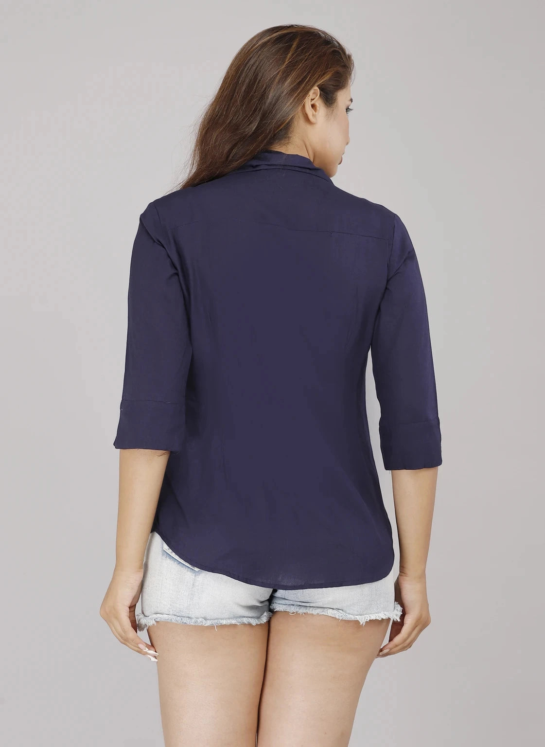 Navy Blue Women's Shirt for Women - front